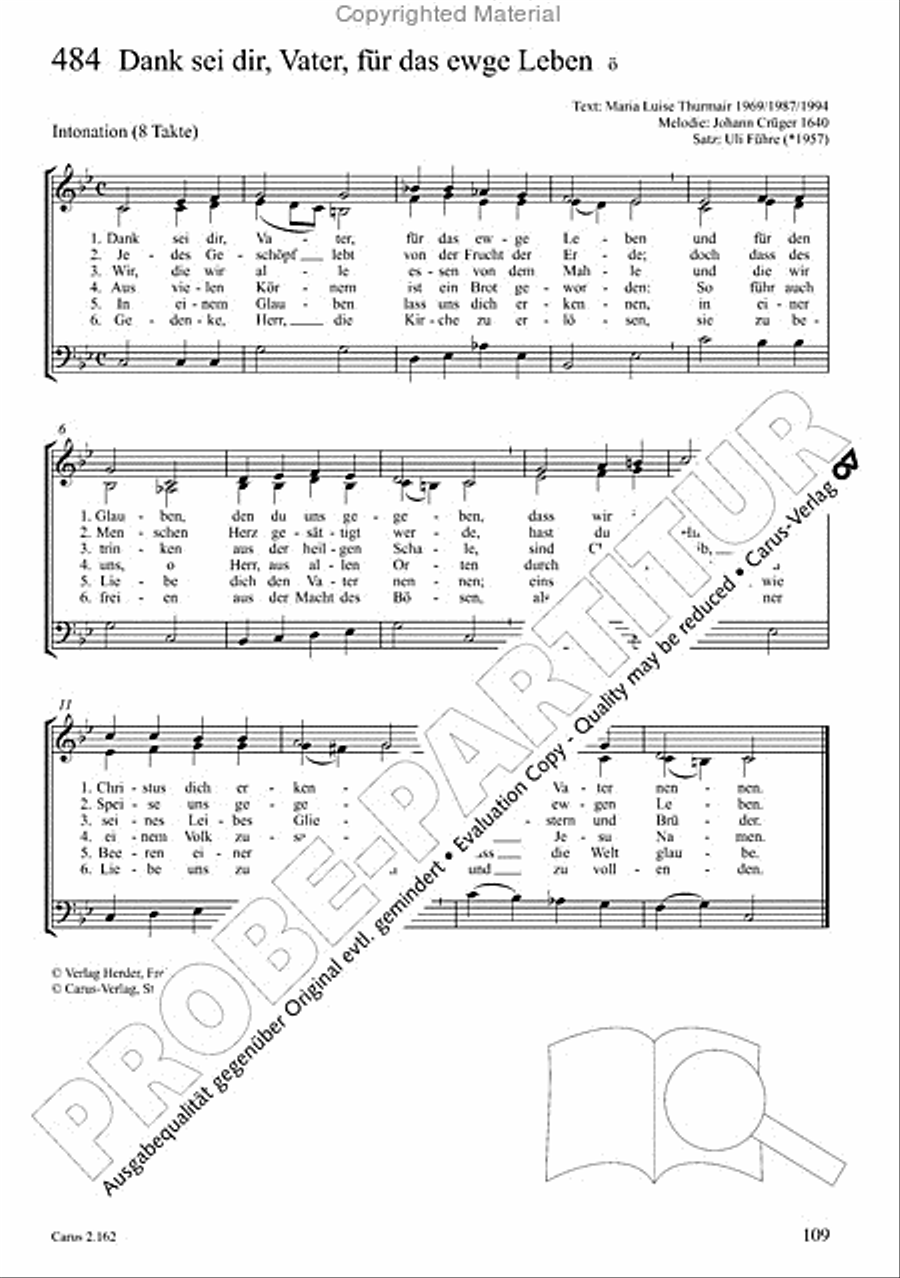 Chorbuch Gotteslob SAM 3-Part scores gallery preview page 110
