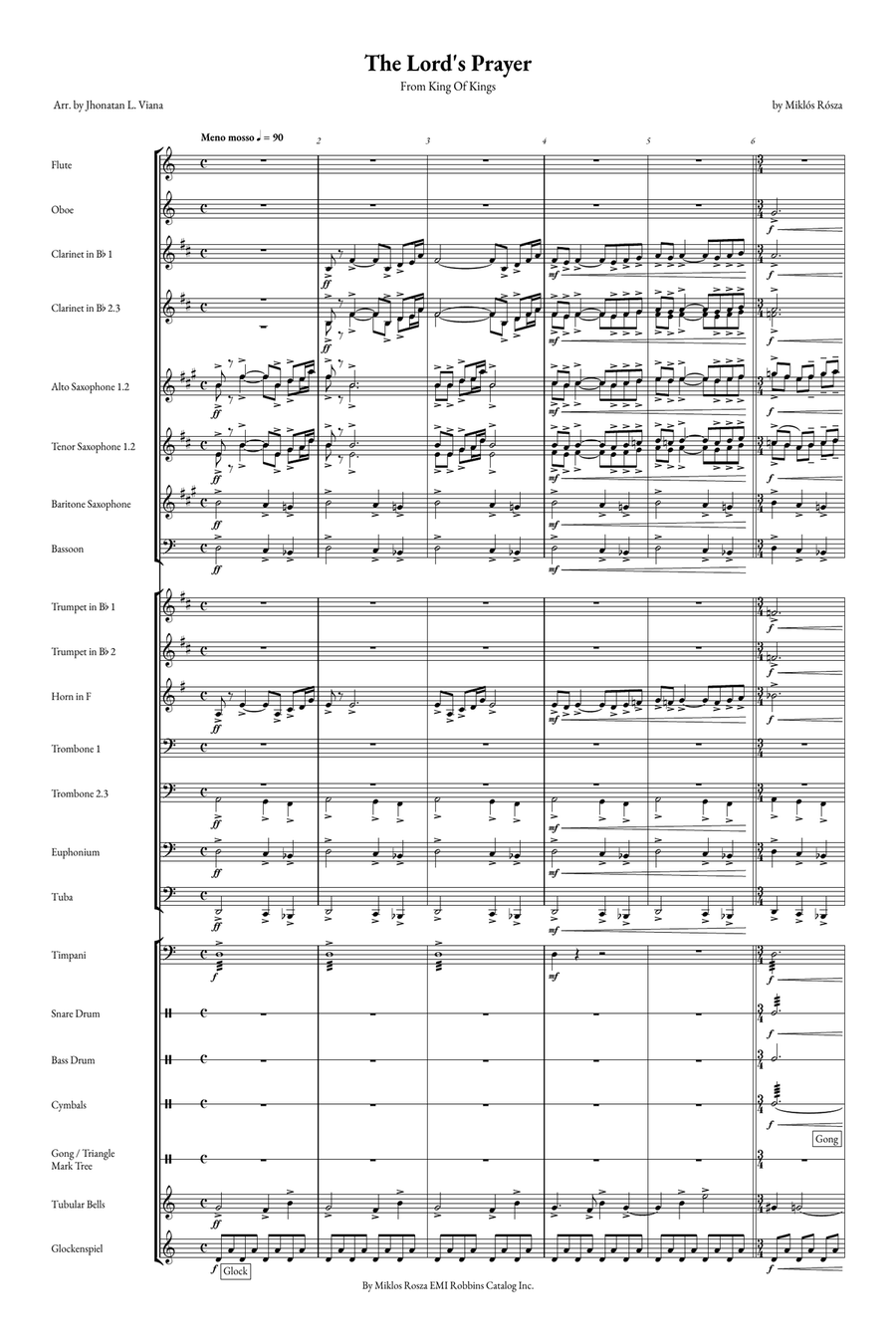 The Lord's Prayer Concert Band scores gallery preview page 1