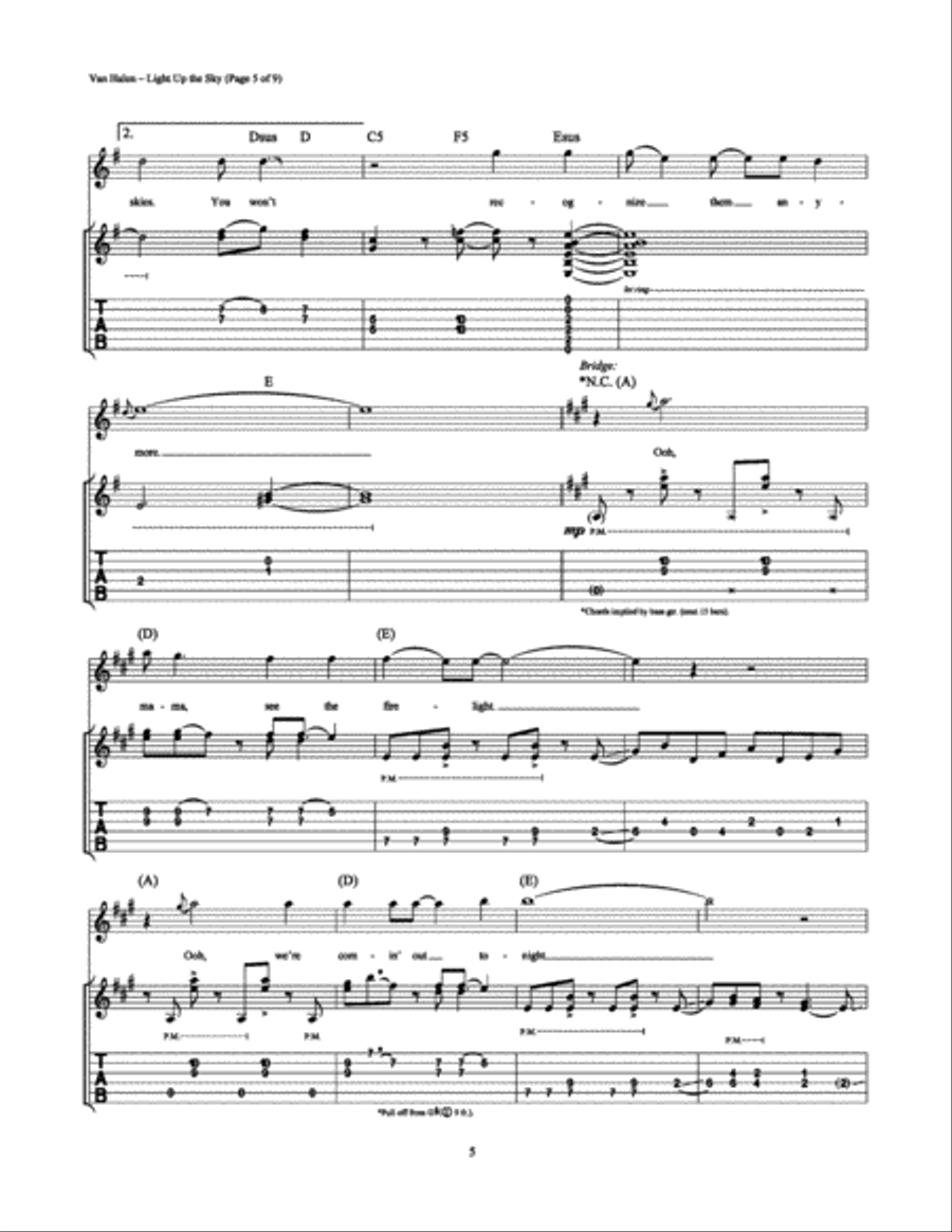 Light Up The Sky Light Up The Sky Electric Guitar scores gallery preview page 5