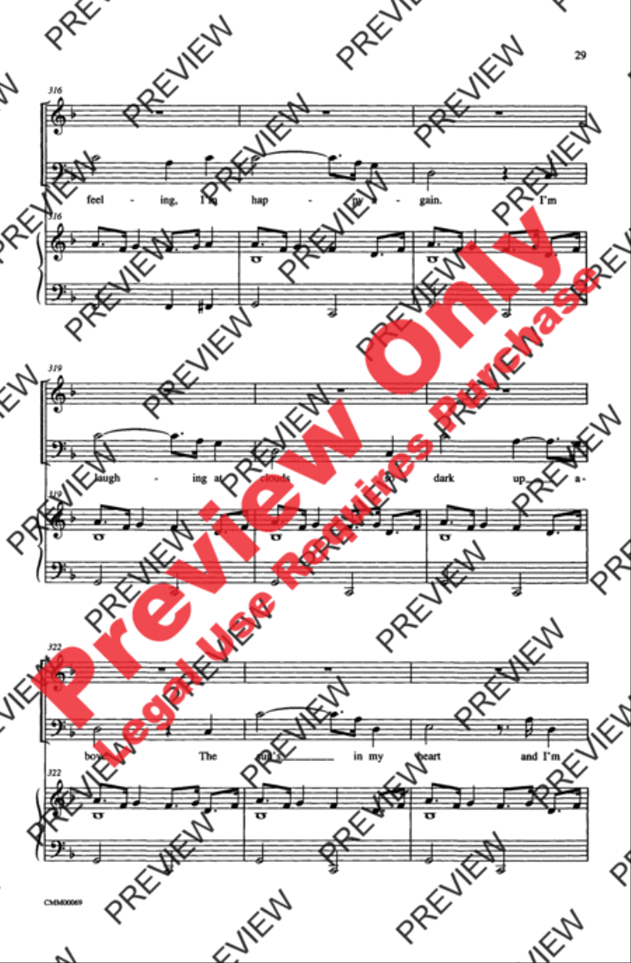 The Music of M-G-M (A Choral Medley) 4-Part scores gallery preview page 29