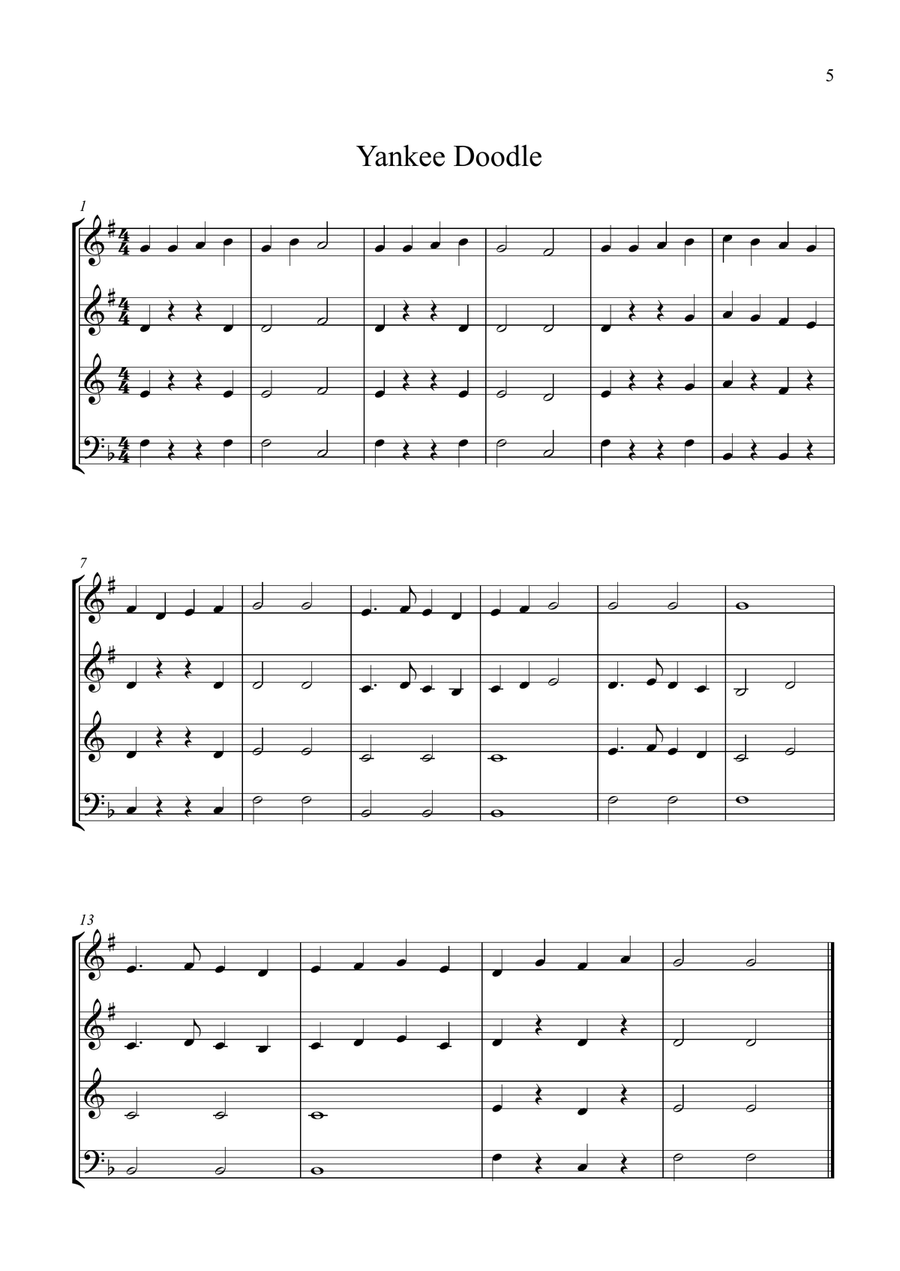 6 Easy Pieces for Flexible Brass Ensemble Brass Ensemble scores gallery preview page 5