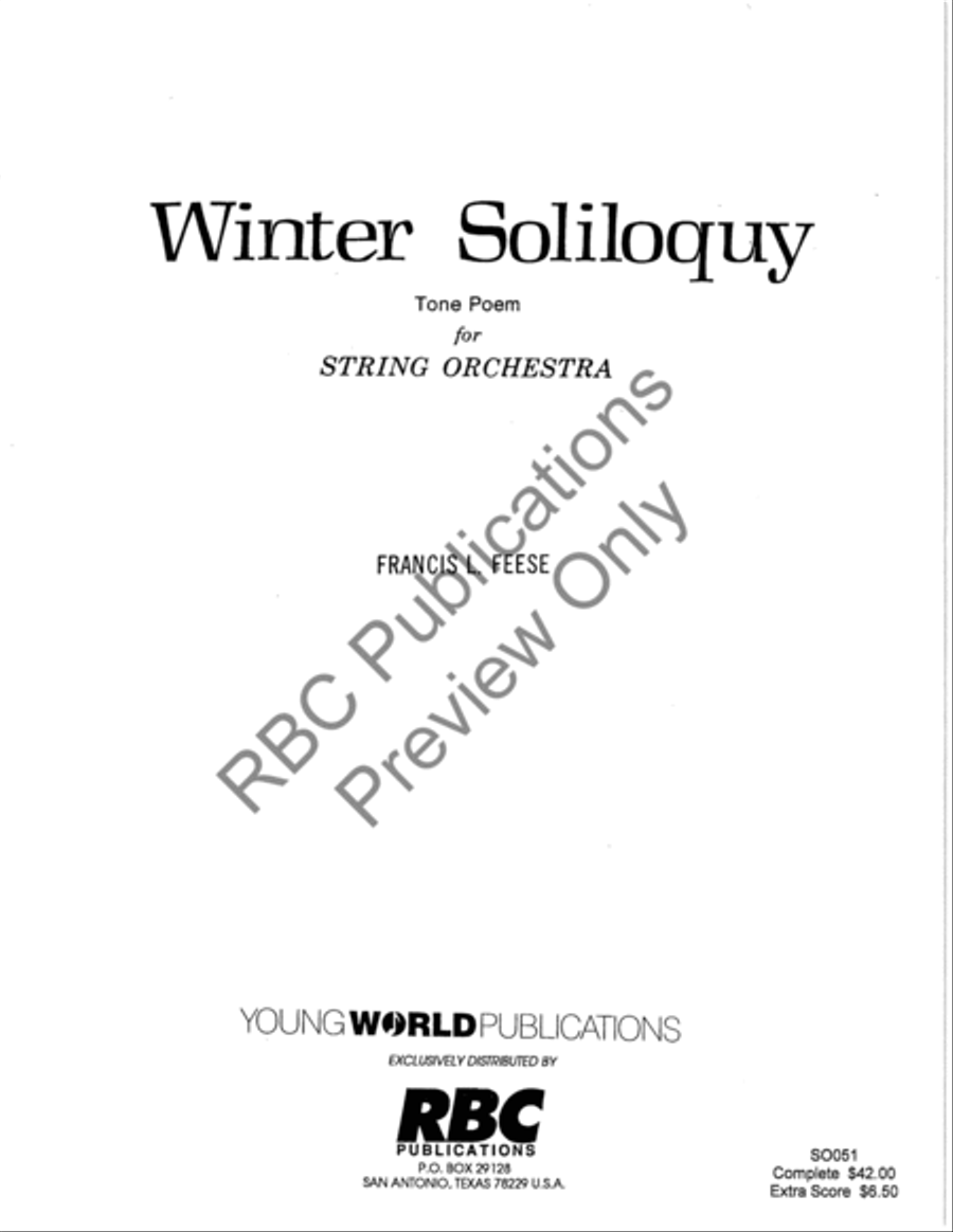 Winter Soliloquy (Score) String Orchestra scores gallery preview page 2