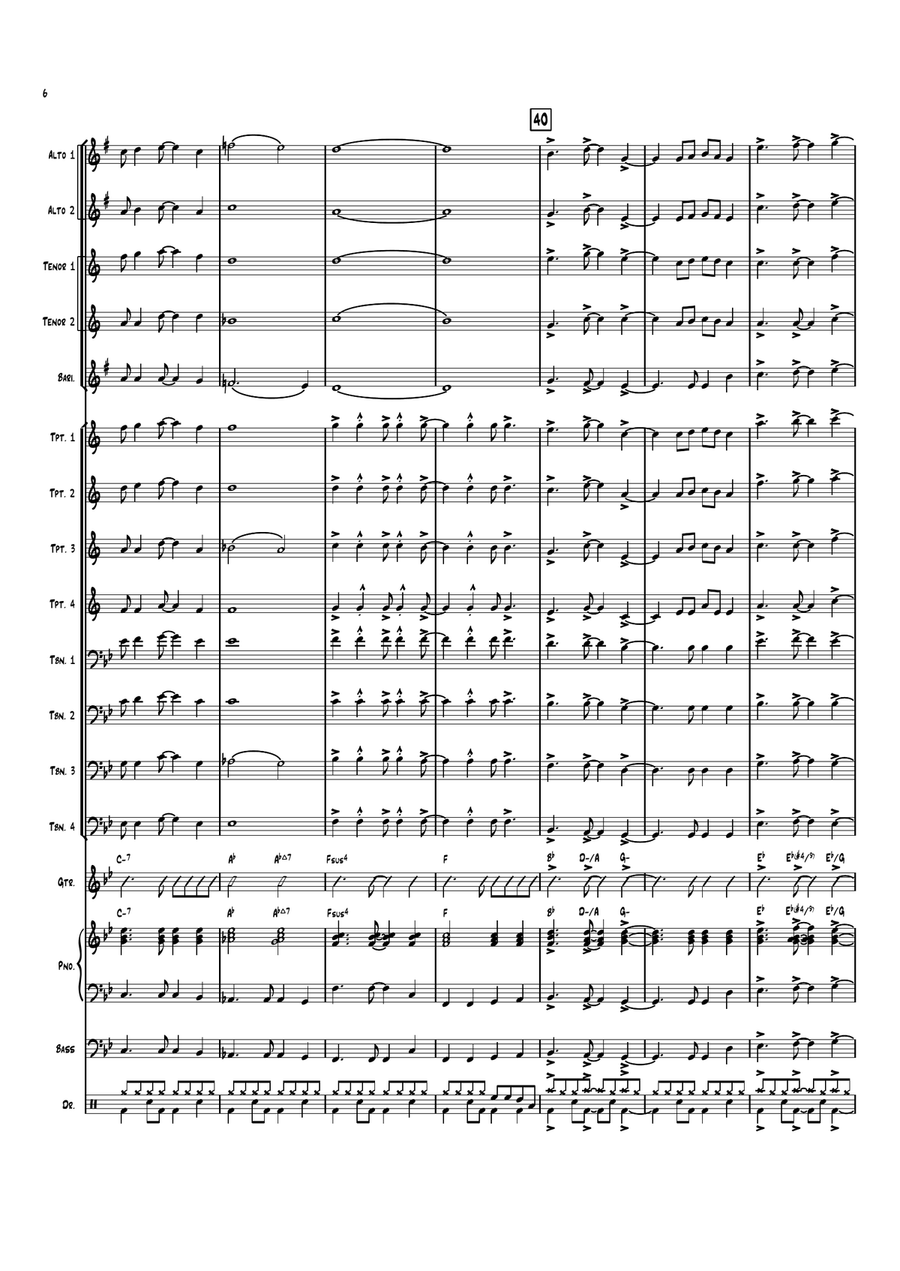 Bohemian Reflection Jazz Ensemble scores gallery preview page 6