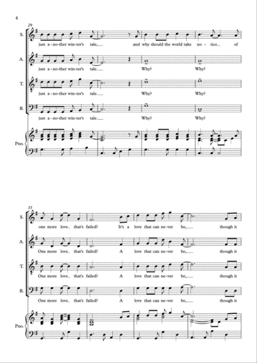 A Winter's Tale 4-Part scores gallery preview page 4
