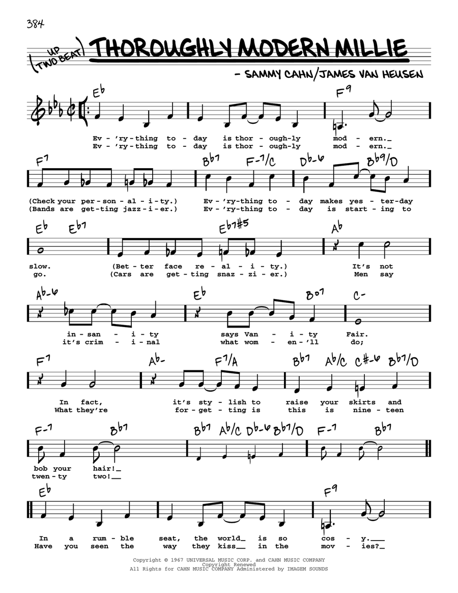 Thoroughly Modern Millie (Low Voice) Low Voice scores gallery preview page 1
