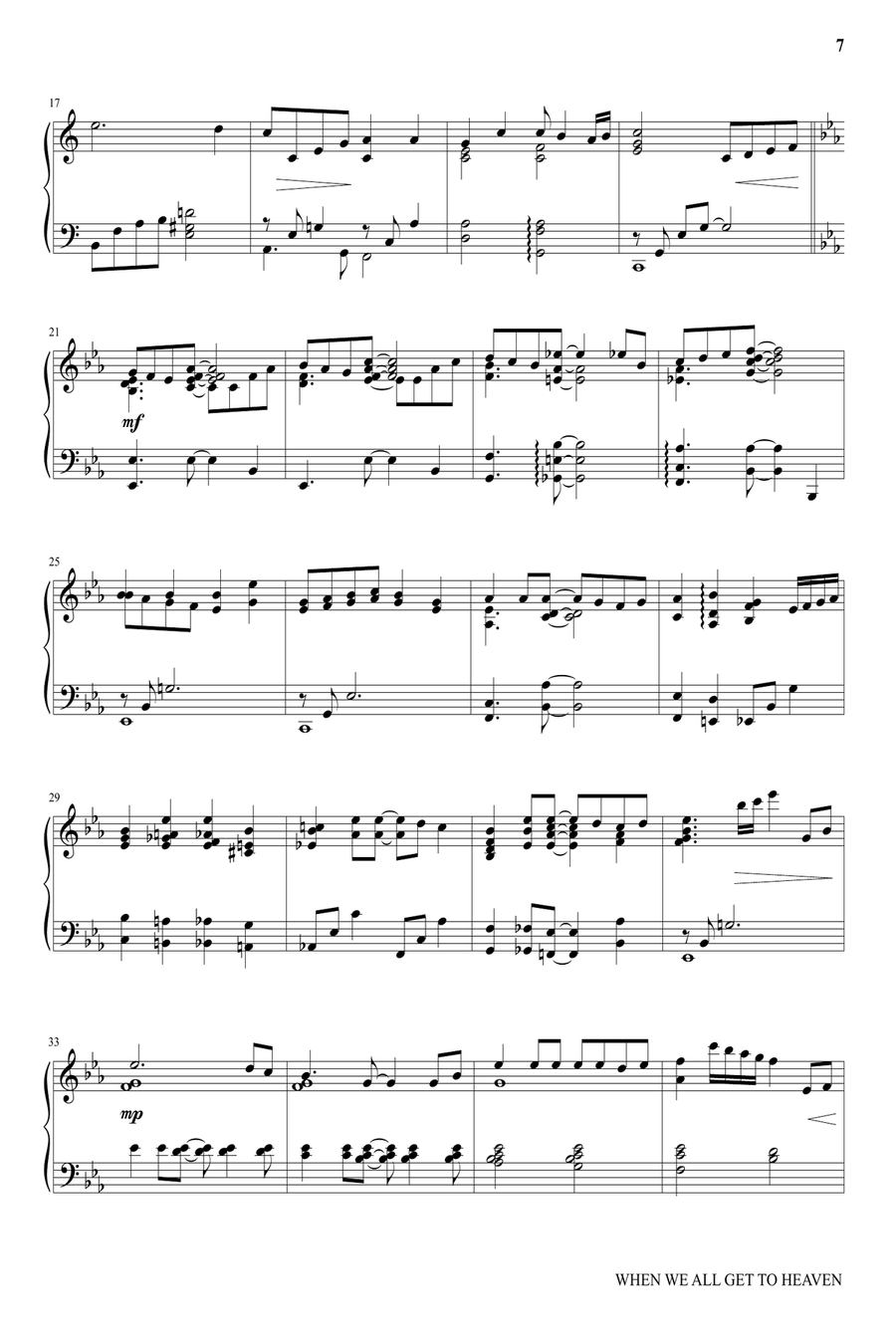 When We All Get To Heaven Piano Solo scores gallery preview page 2