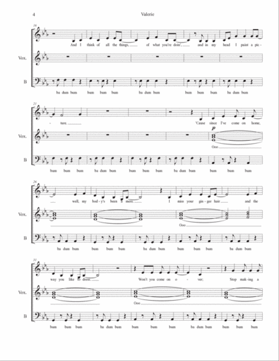 Valerie 4-Part scores gallery preview page 4