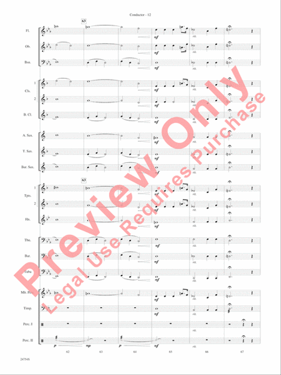 Selections from The Star Wars Saga Concert Band scores gallery preview page 15