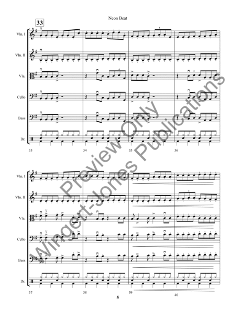 Neon Beat String Orchestra scores gallery preview page 8