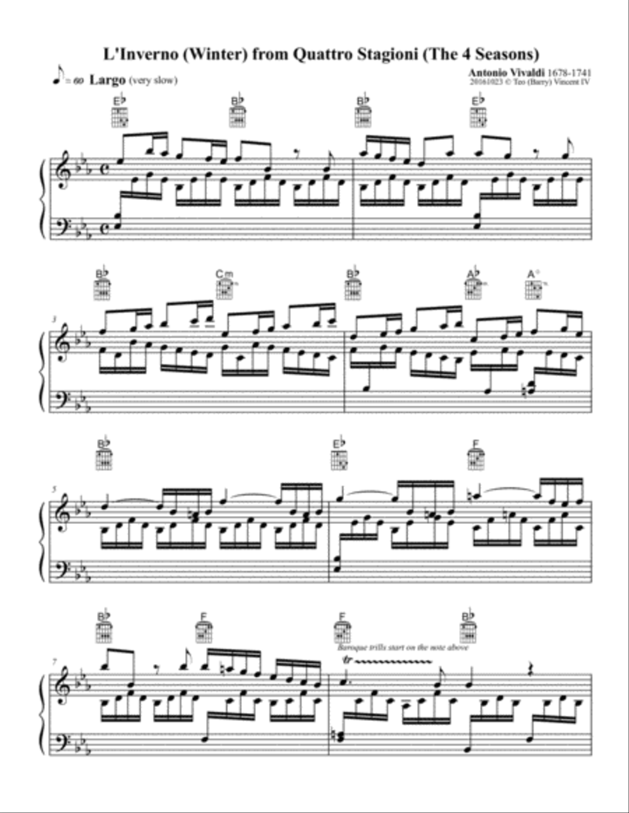Le quattro stagioni, Violin Concerto in F Minor, RV 297 