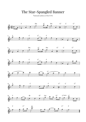 The Star Spangled Banner (National Anthem of the USA) - F Major