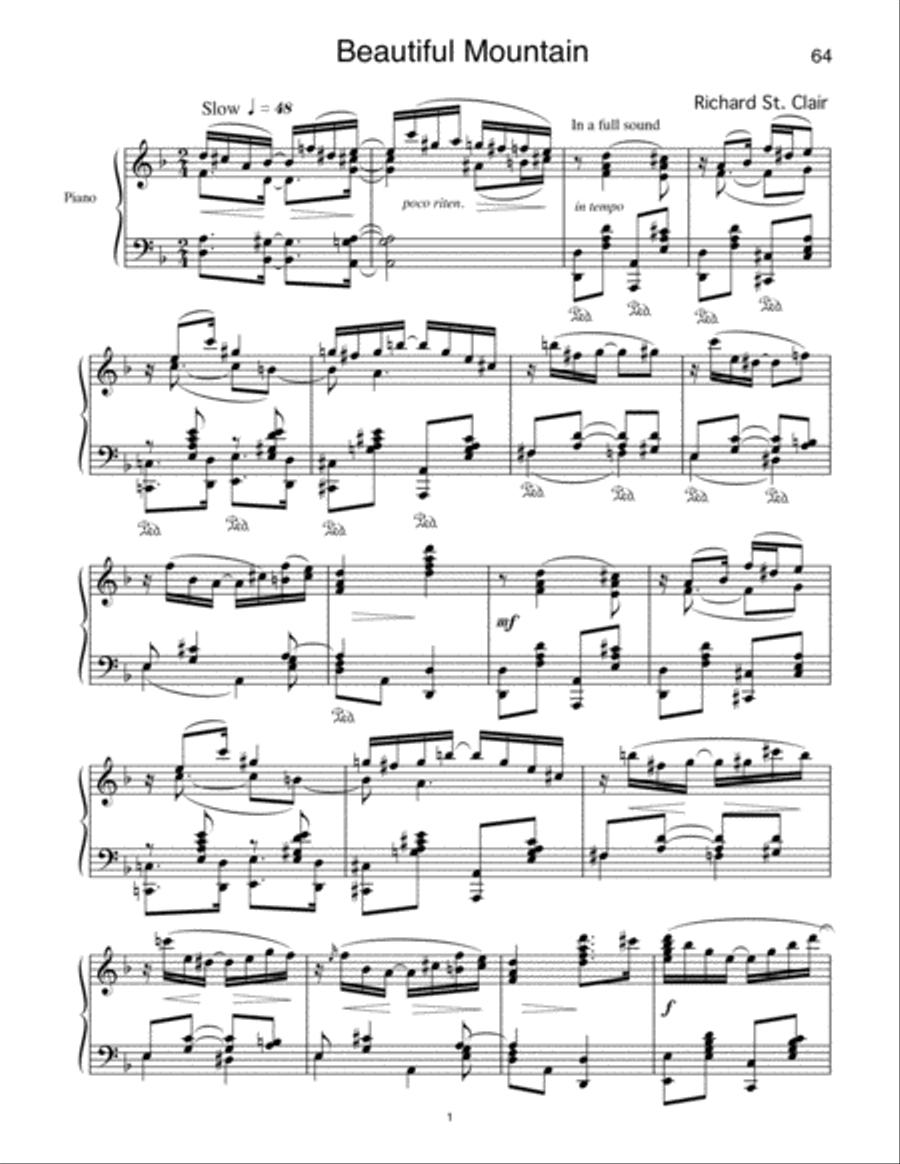 Beautiful Mountain Rag for Solo Piano Piano Solo scores gallery preview page 2