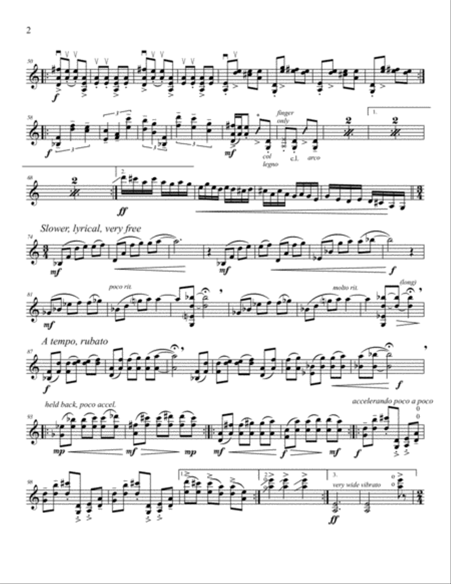 First Coast Groove for Solo Violin Violin Solo scores gallery preview page 2