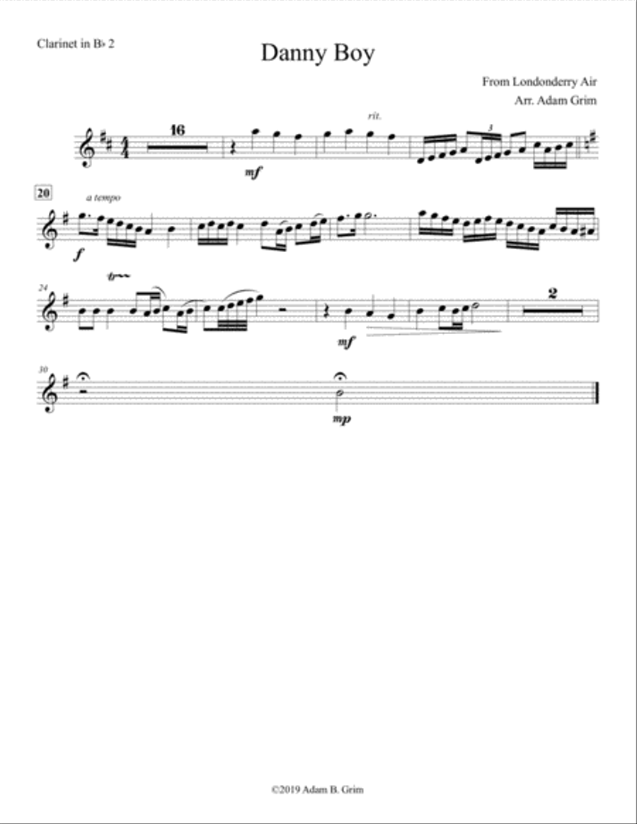 Danny Boy Marching Band scores gallery preview page 2