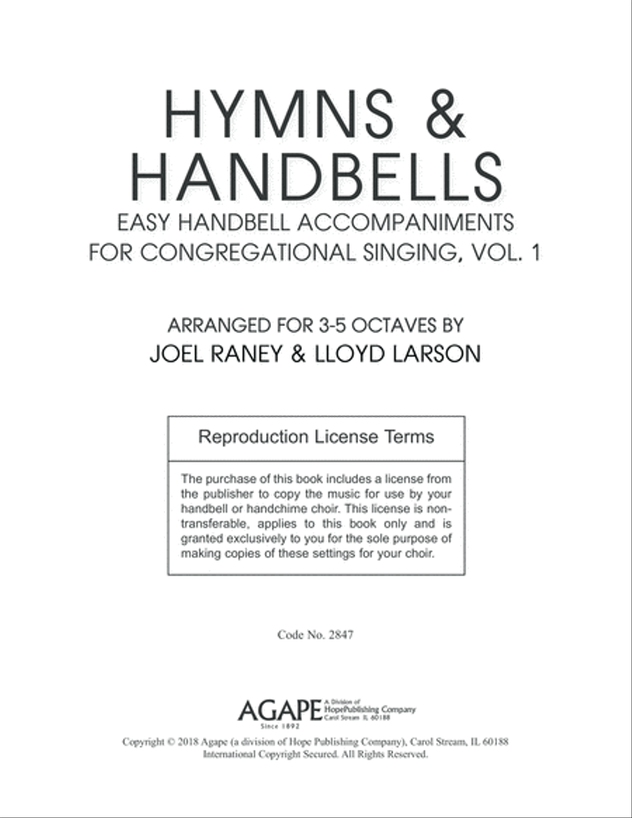 Hymns & Handbells: Easy Handbell Accomp. For Cong. Sing. 5-Octaves scores gallery preview page 3