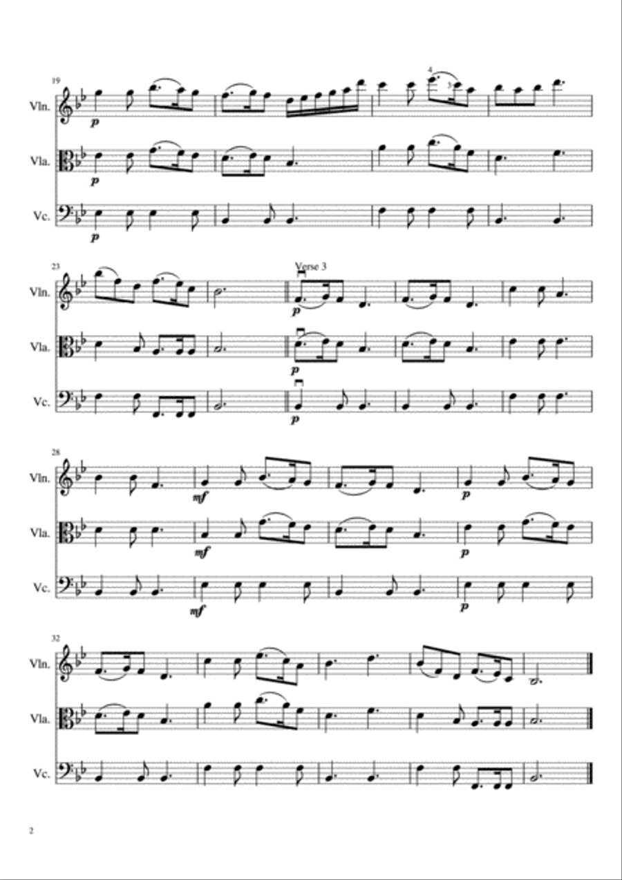 Silent Night Silent Night String Trio scores gallery preview page 3