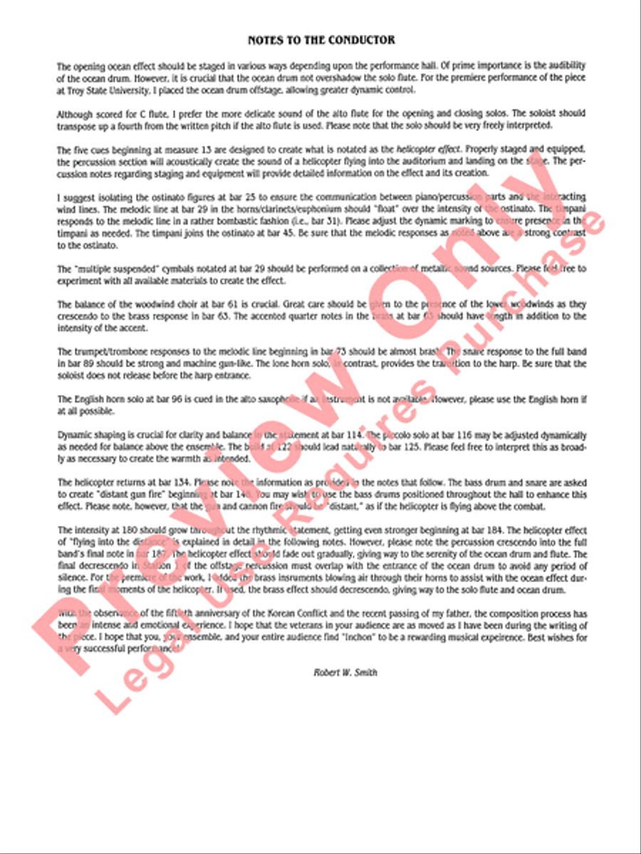 Inchon Concert Band scores gallery preview page 4