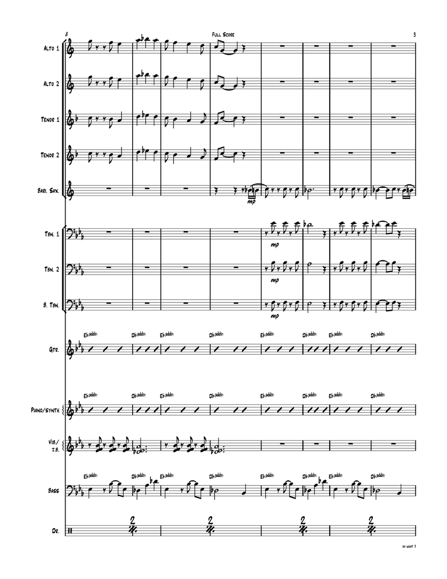 Oh, What A Beautiful Mornin' Jazz Ensemble scores gallery preview page 3
