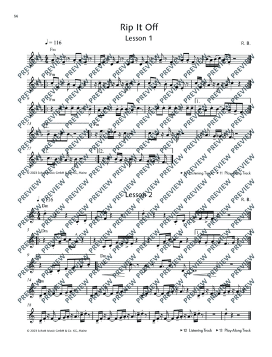 Total Funk Trumpet Trumpet Duet scores gallery preview page 15