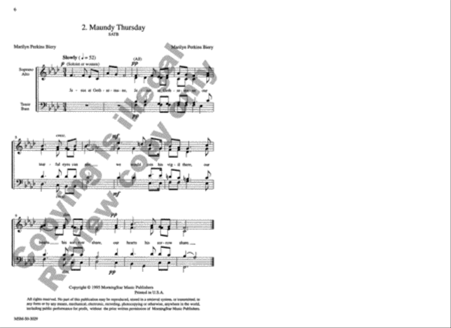 Choral Sentences for Holy Week and Easter 4-Part scores gallery preview page 6
