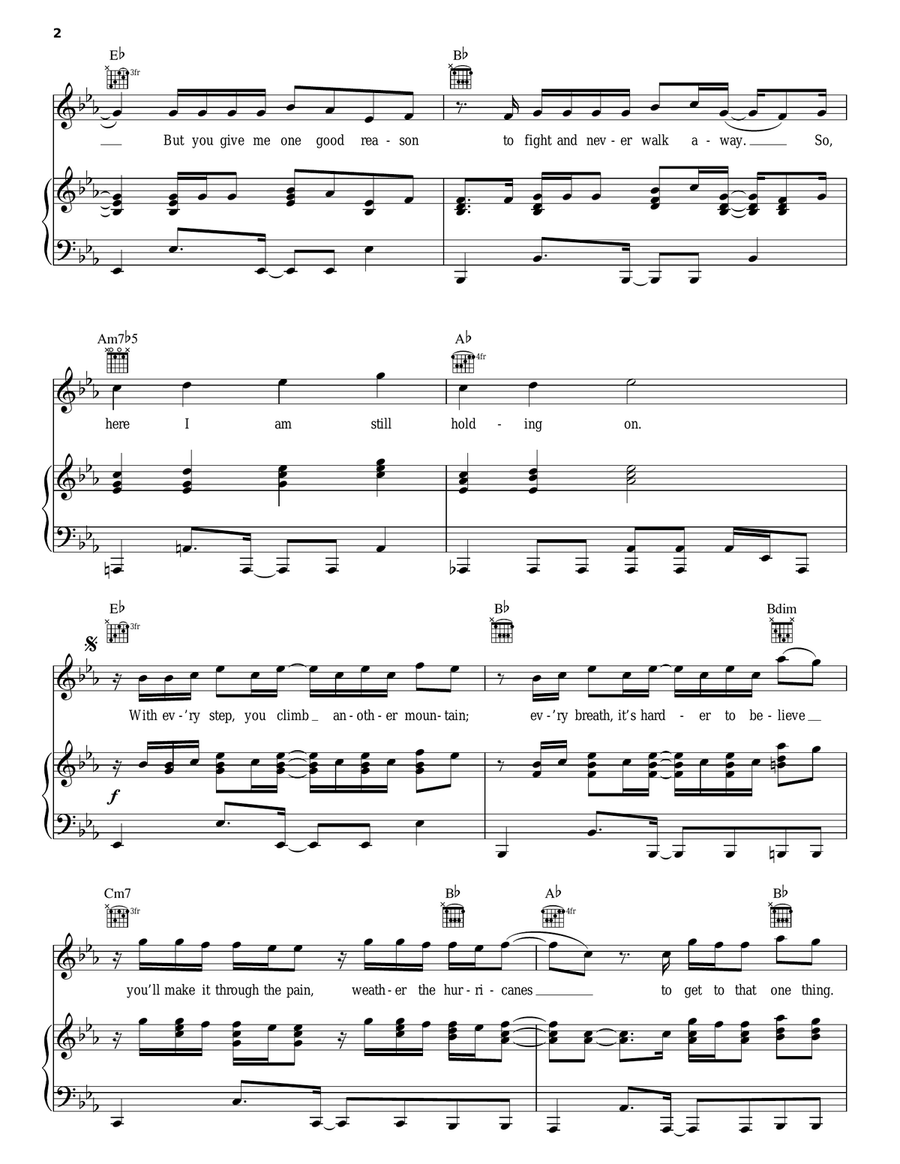 No Boundaries Piano, Vocal, Guitar scores gallery preview page 2