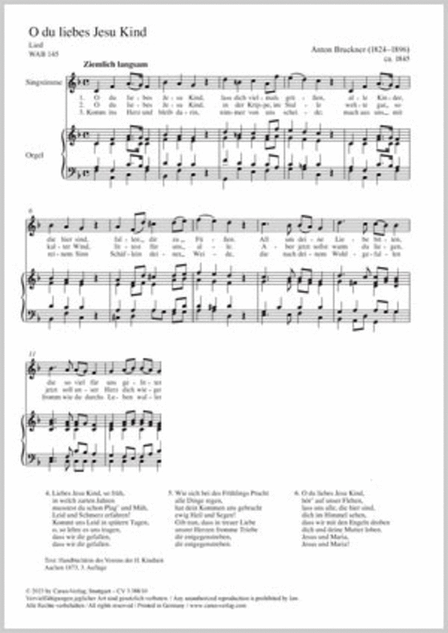 O du liebes Jesu Kind