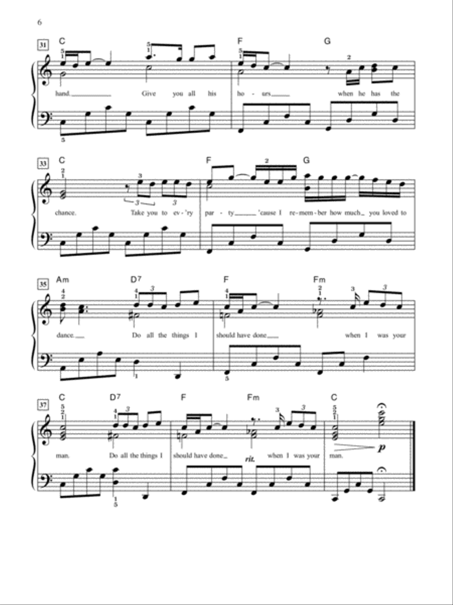 When I Was Your Man Small Ensemble scores gallery preview page 6