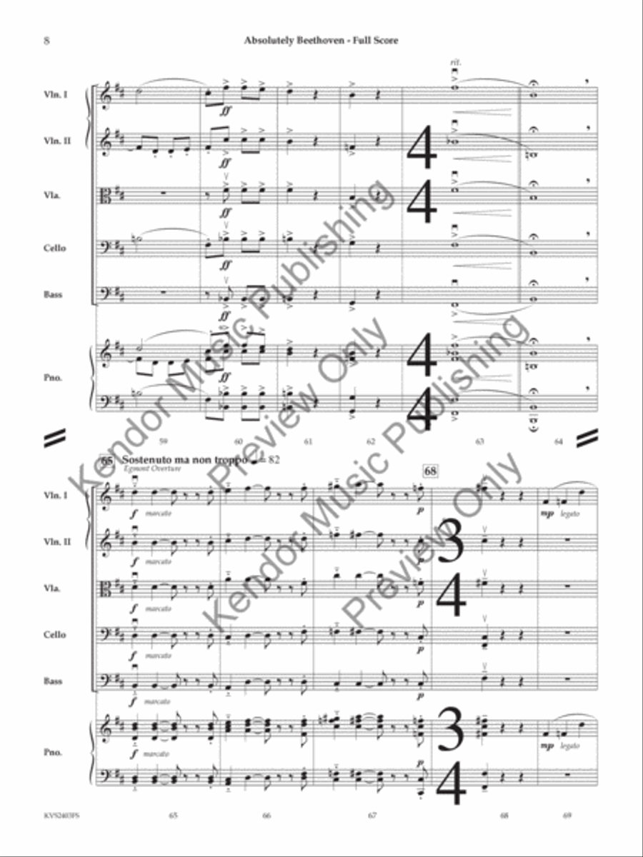 Absolutely Beethoven (Score) String Orchestra scores gallery preview page 9
