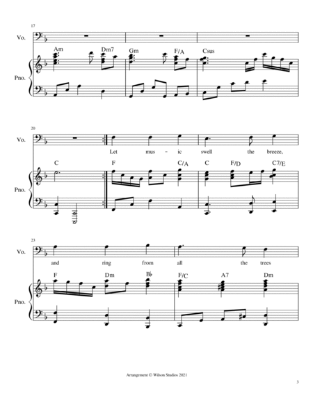 America (My Country 'Tis of Thee)--vocal solo (bass clef) image number null