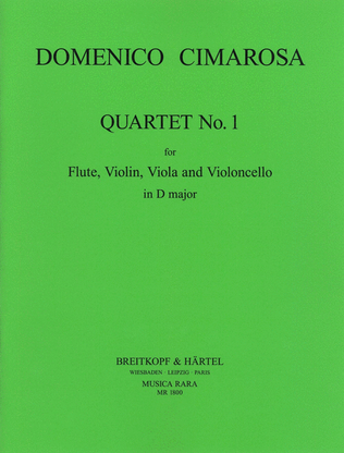 Book cover for Quartet No. 1 in D major