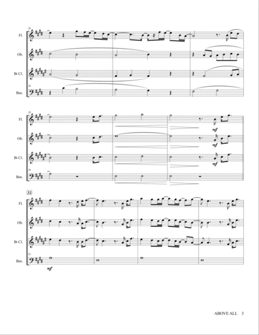 Above All Woodwind Quartet scores gallery preview page 4