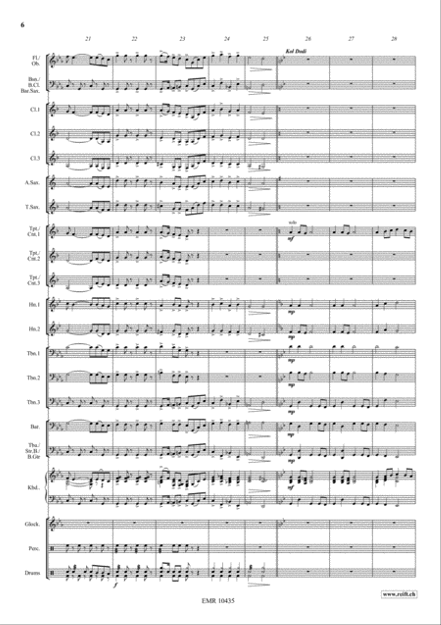 Shalom Shalom Concert Band scores gallery preview page 7