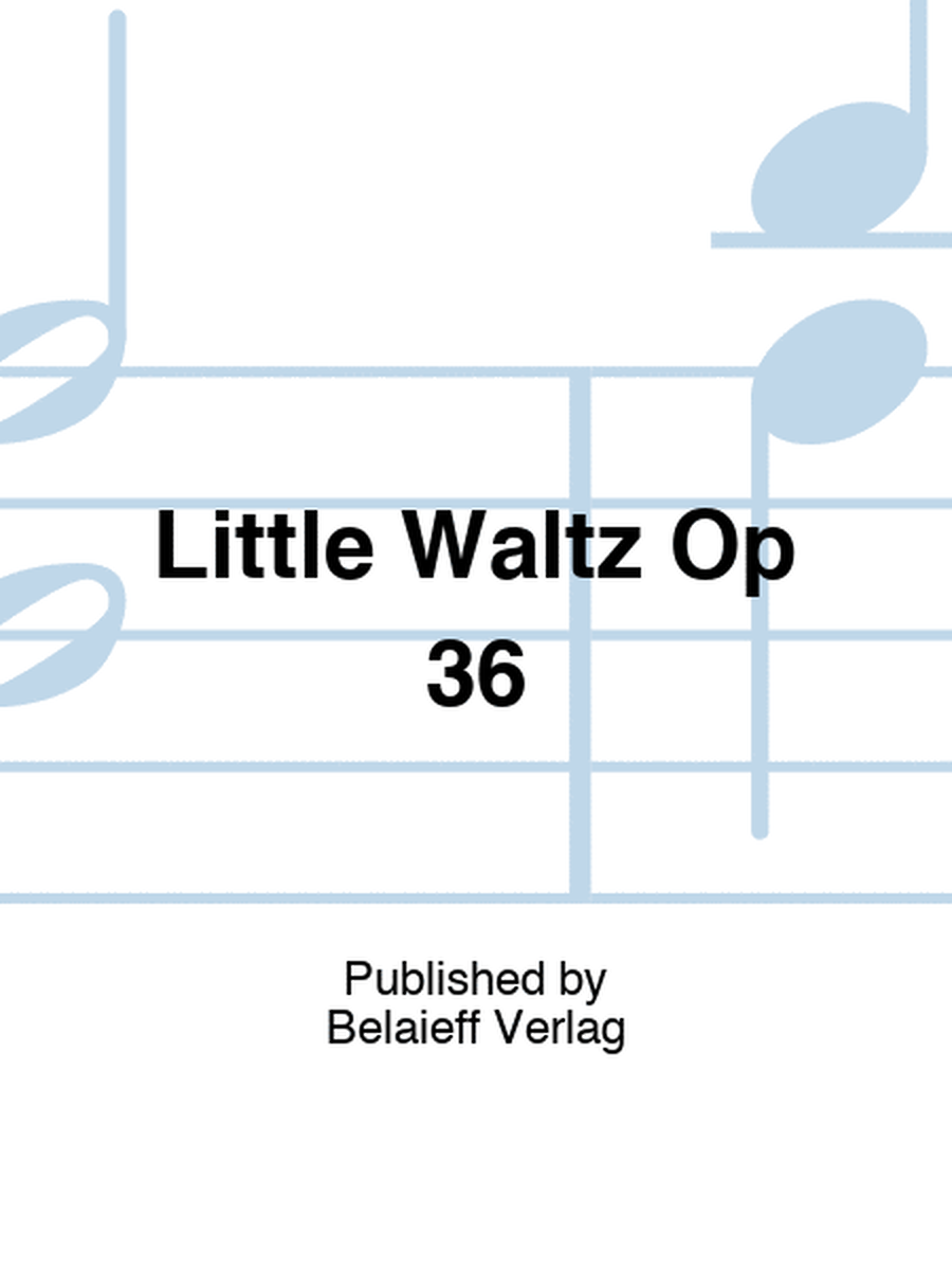 Glazunov - Little Waltz D Major Op 36 Piano