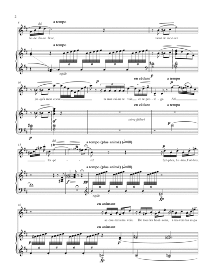 Ah! Douce enfant (La Fée's aria) from Cendrillon - La Fée-Only Audition Cut Soprano Voice scores gallery preview page 2