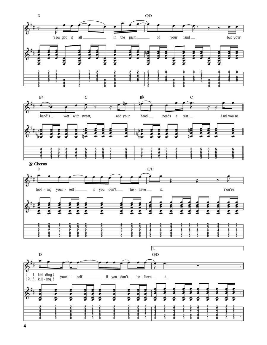 Fooling Yourself (The Angry Young Man) Acoustic Guitar scores gallery preview page 4
