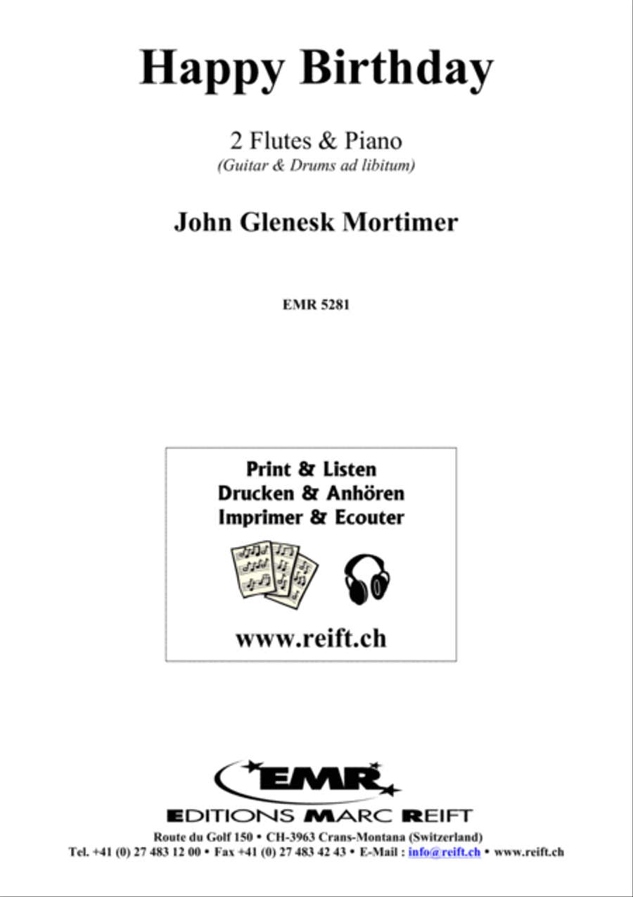 Happy Birthday Flute Duet scores gallery preview page 2