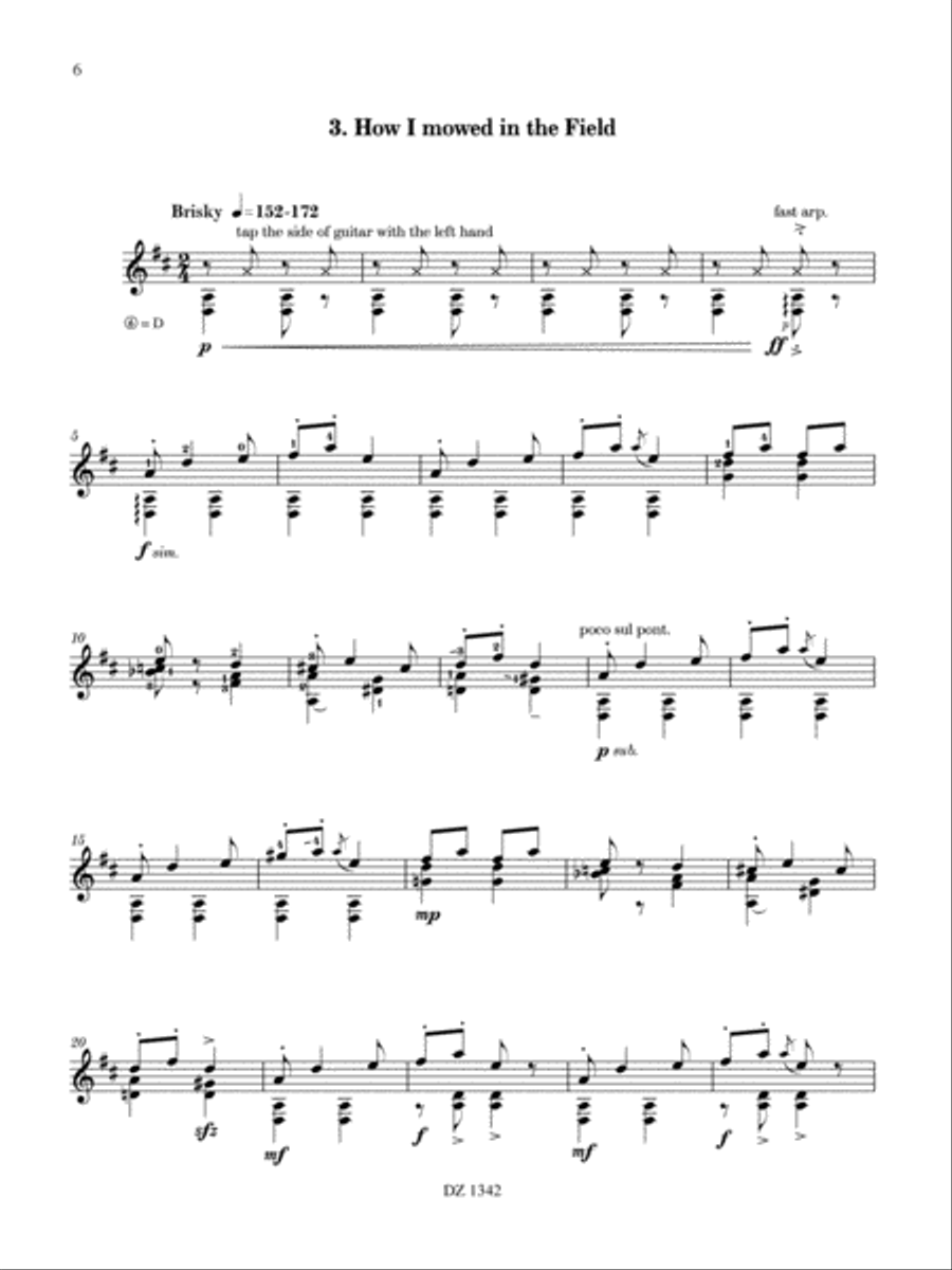 9 Miniatures Classical Guitar scores gallery preview page 6