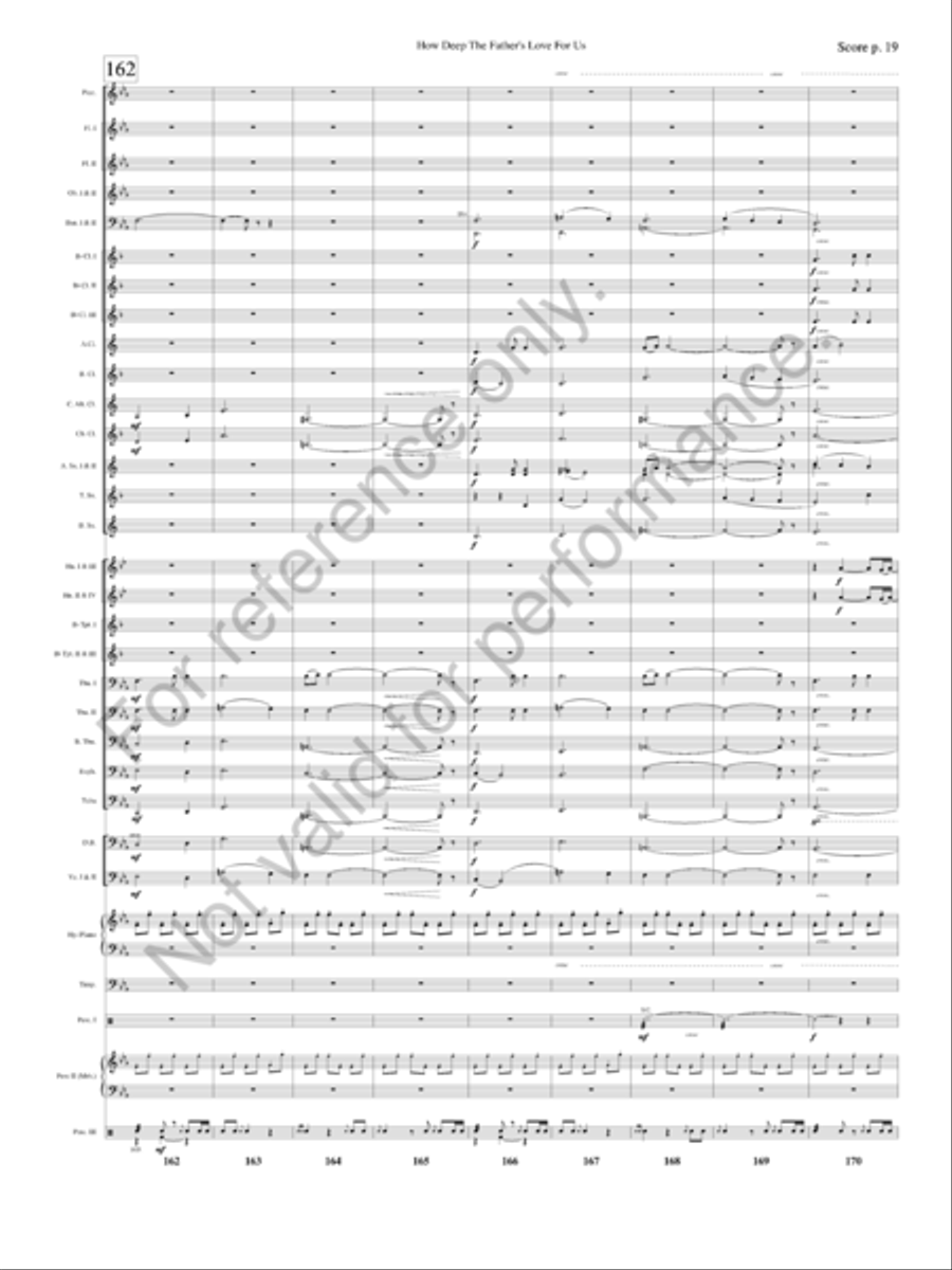 How Deep The Father's Love For Us Concert Band scores gallery preview page 22
