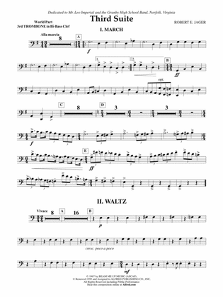 Third Suite (I. March, II. Waltz, III. Rondo): (wp) 3rd B-flat Trombone B.C.