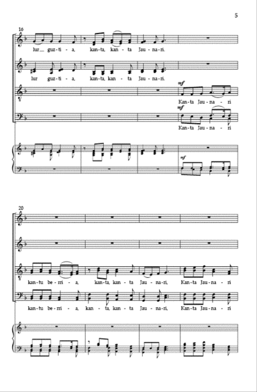 Cantate Domino (SATB divisi) Divisi scores gallery preview page 4
