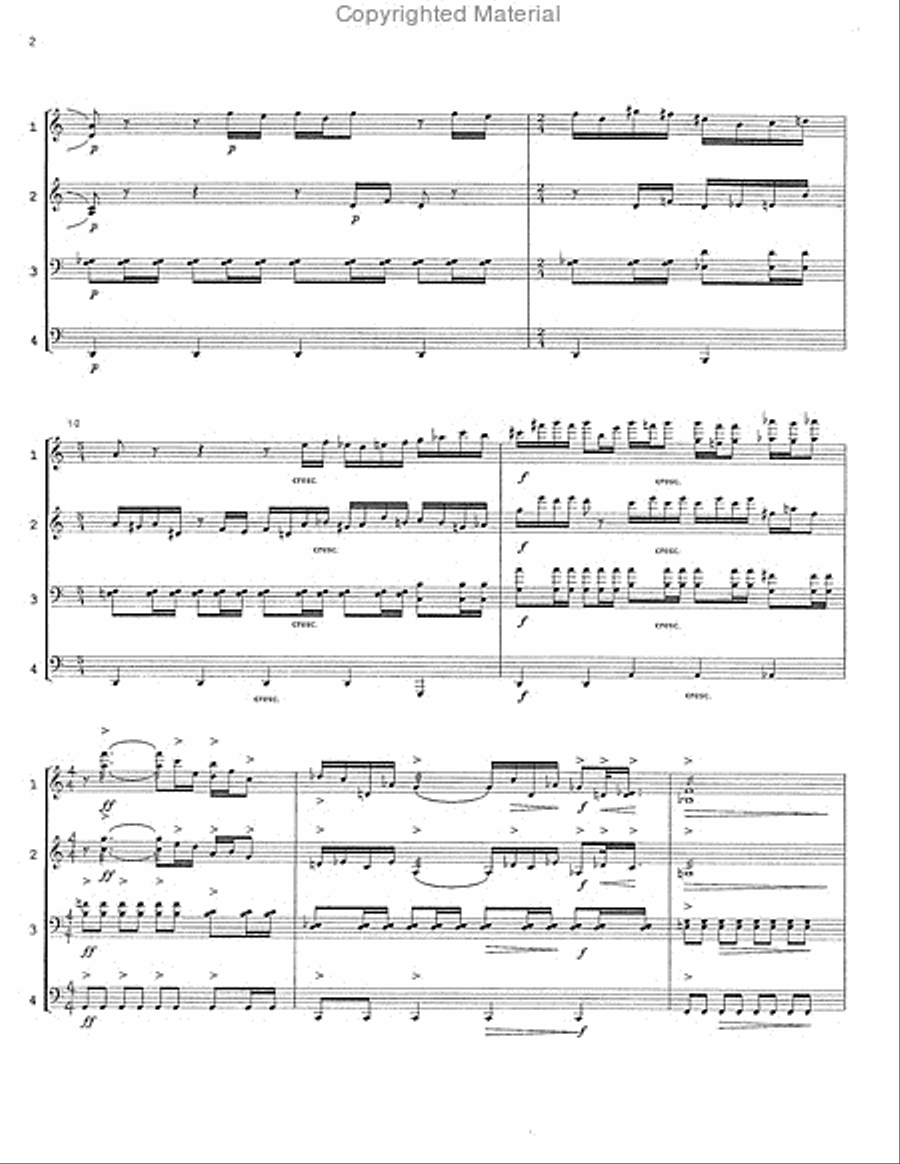 Sonata For Marimba Quartet Percussion Ensemble scores gallery preview page 3