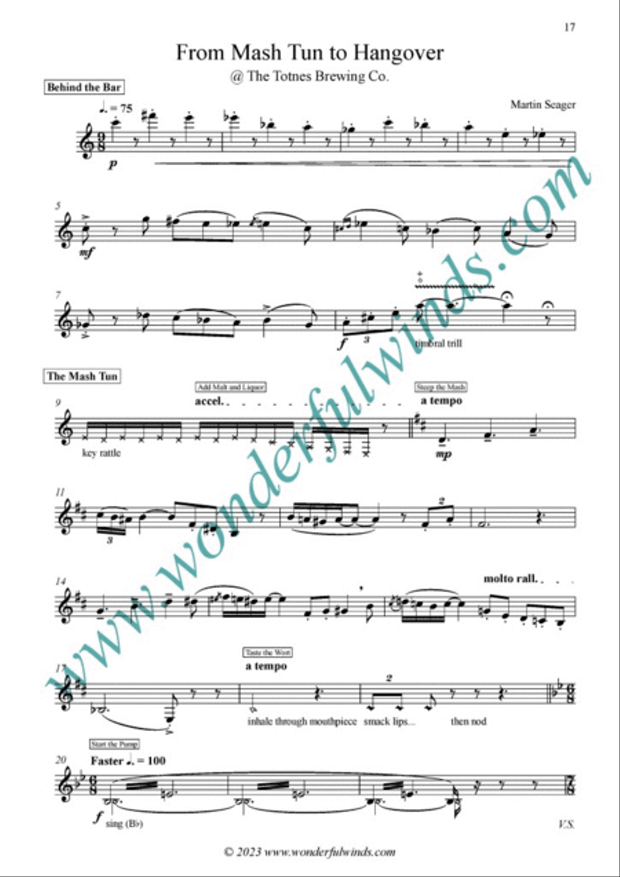 Ten Devon Pints B-Flat Clarinet scores gallery preview page 4