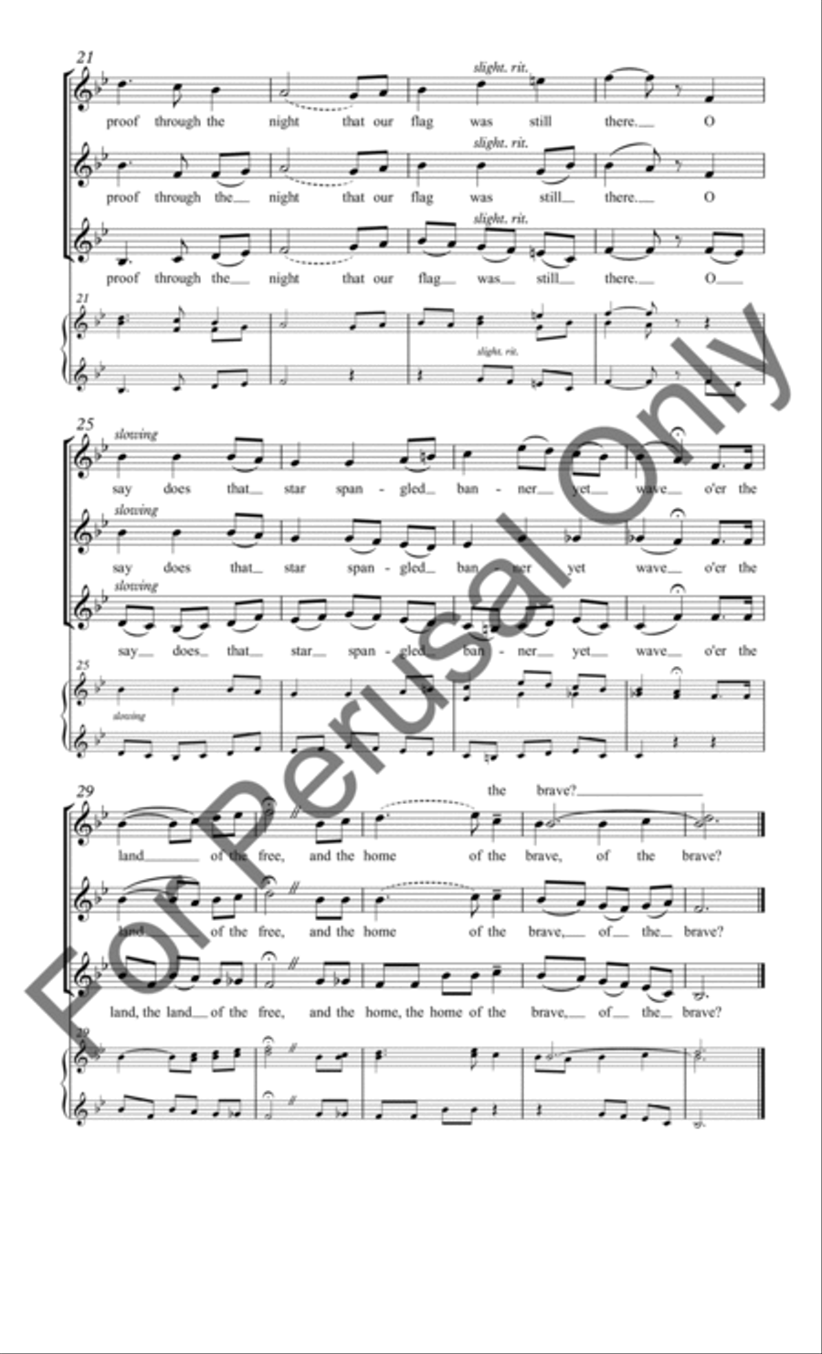 Star Spangled Banner Star Spangled Banner SSA scores gallery preview page 4