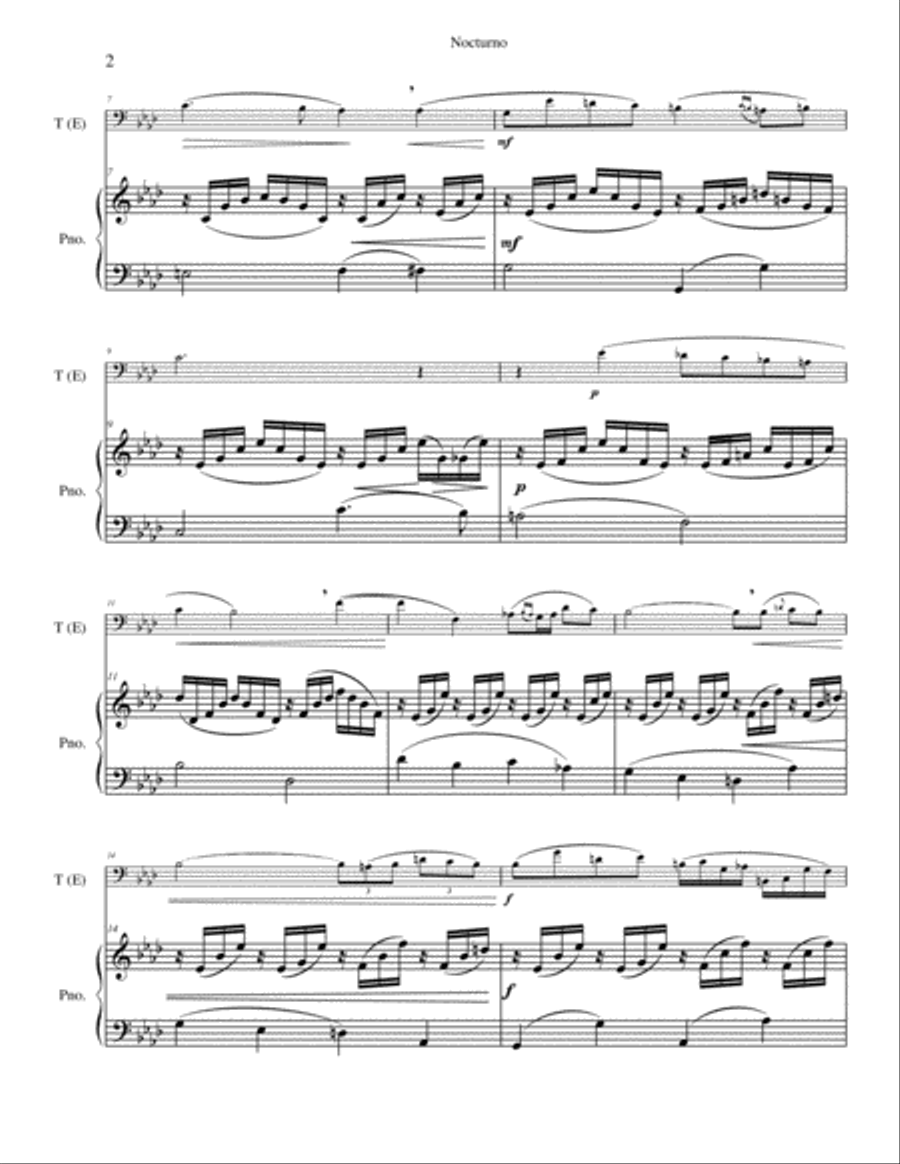 Nocturno, Op. 7 Brass Duet scores gallery preview page 2