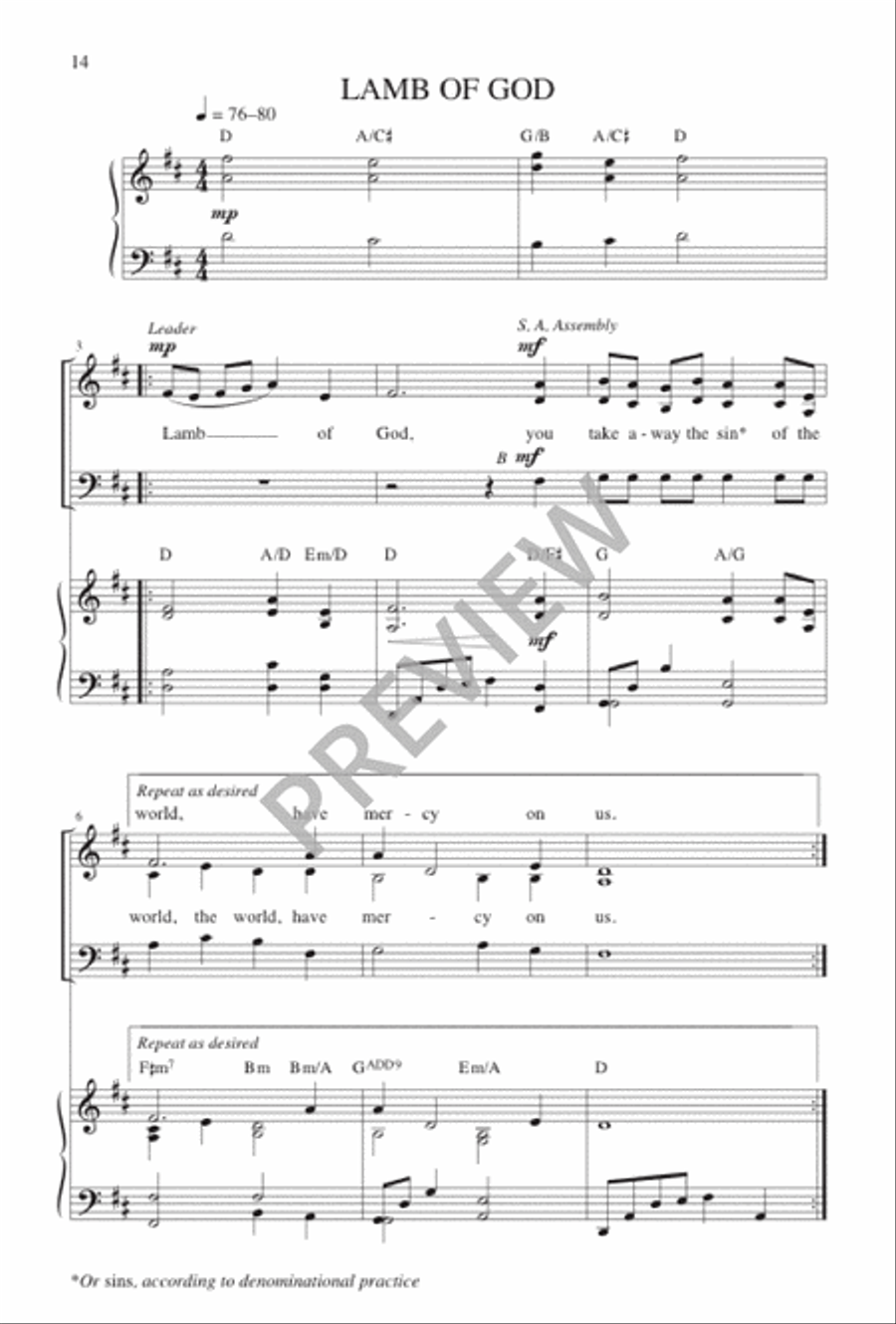 Joy and Peace - Choral / Accompaniment edition 3-Part scores gallery preview page 15