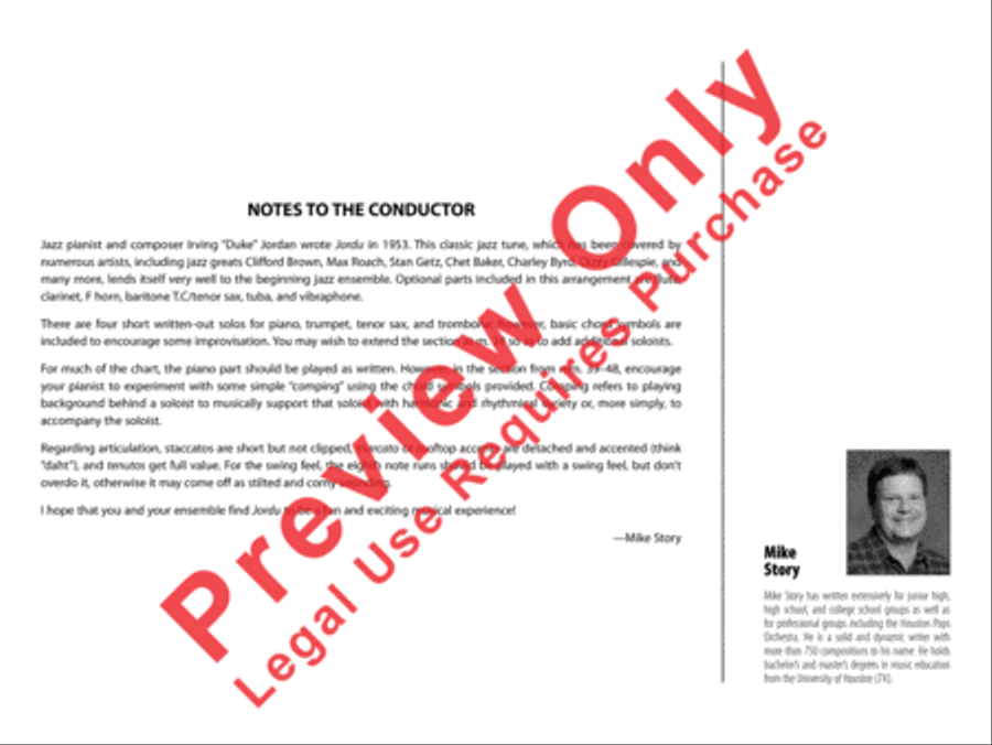 Jordu Jazz Ensemble scores gallery preview page 3