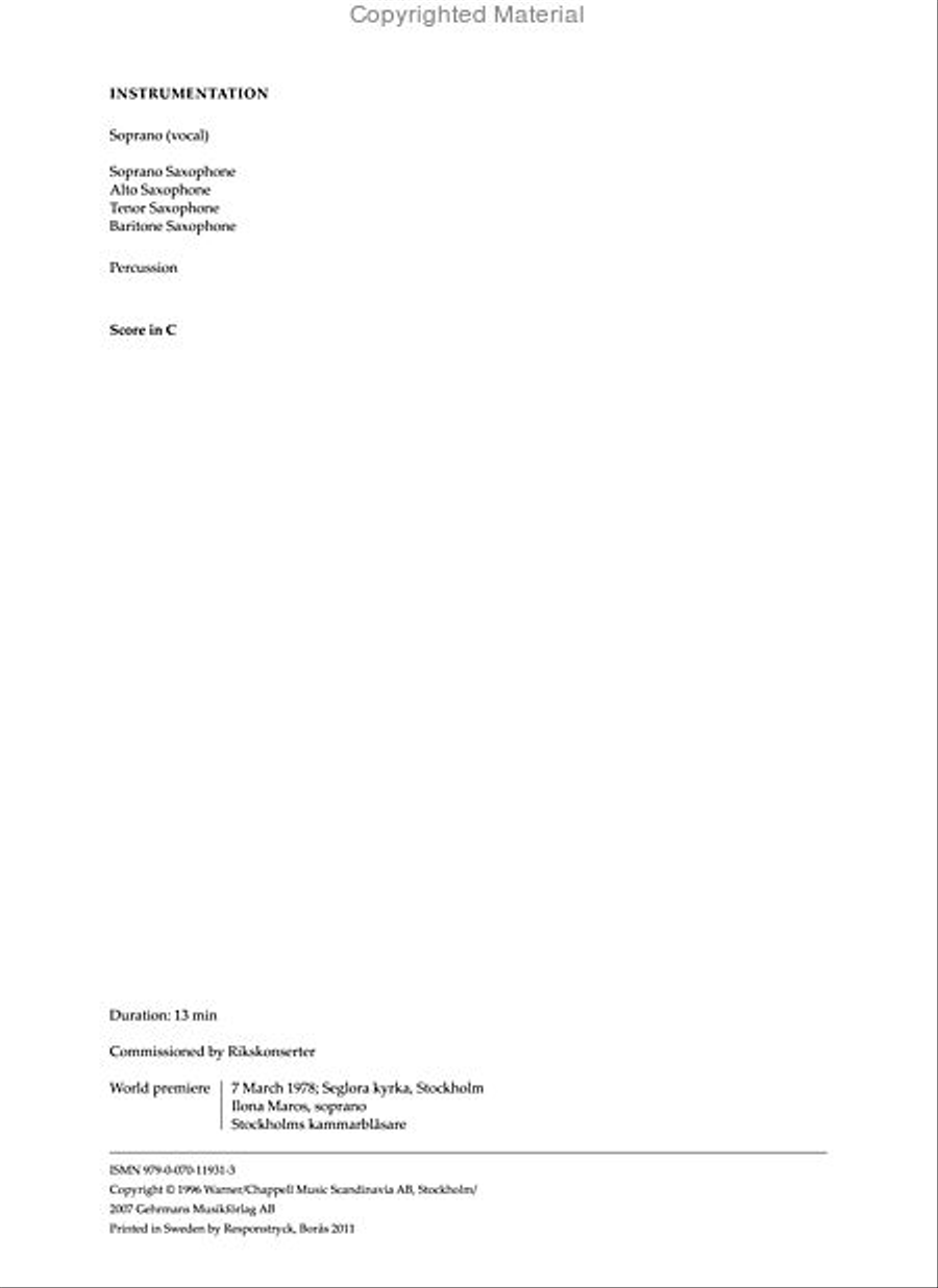 Kantat Kantat Saxophone scores gallery preview page 3