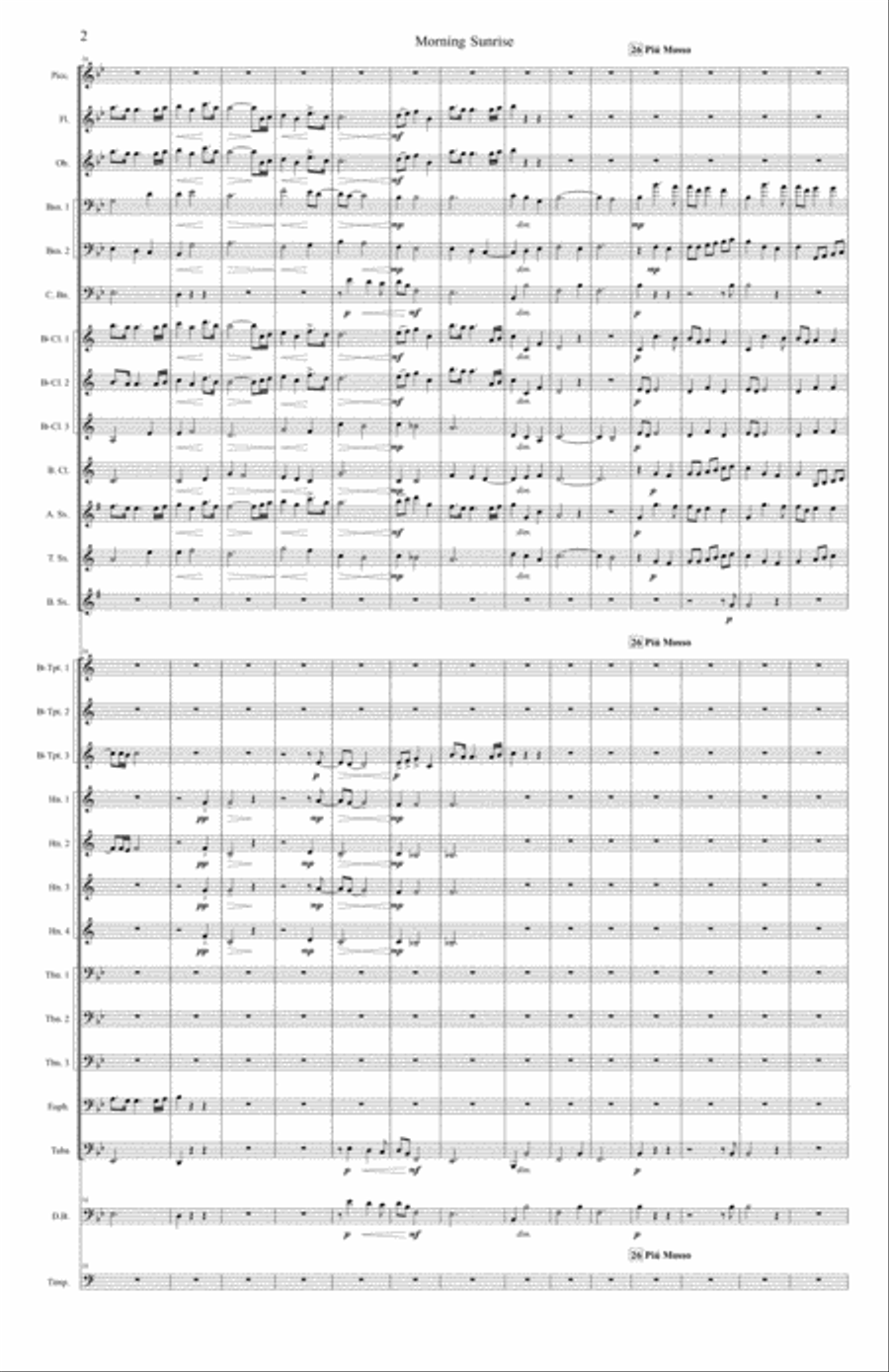 Morning Sunrise (Score and Parts) Concert Band scores gallery preview page 4