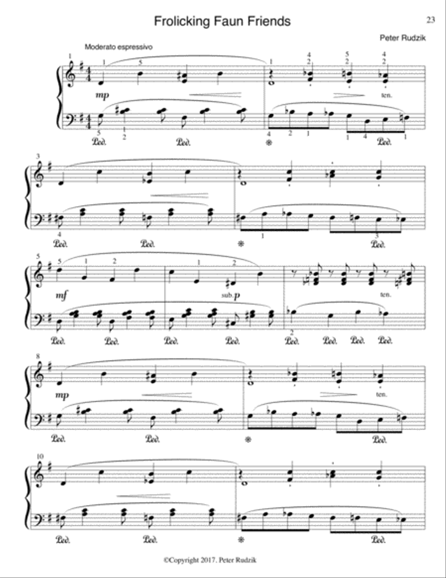 Frolicking Faun Friends Easy Piano scores gallery preview page 2