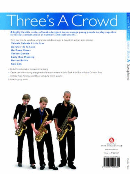 Three's A Crowd Sax Junior Book A Easy